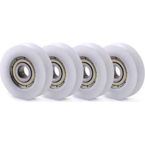 Packung Mit 10 U-förmigen Nylon-führungsrollen – Kugellager 608 – 30 Mm Außendurchmesser, 6 Mm Bohrung, 10 Mm Dicke – Für Industrielle Anwendungen