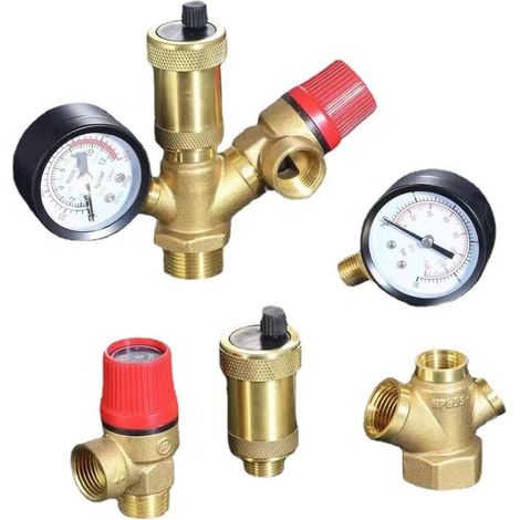 Dn25 (1") Kesselsicherheitsgruppe – 3-bar-sicherheitsventil – Schnelle Automatische Entlüftung – Präzises Manometer