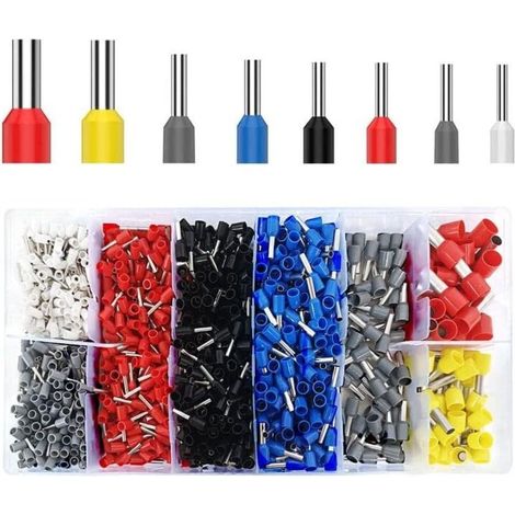 Packung Mit 1200 Aderendhülsen 0,5–10 Mm² Crimp-steckverbinder-set Mit Isolierten Aderendhülsen Für Elektronische Geräte
