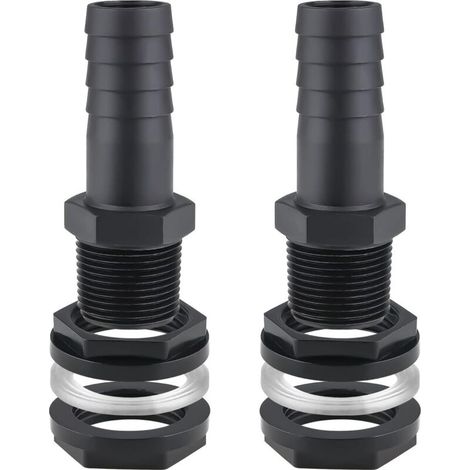 Set Mit 2 X 25-mm-tanküberlaufanschlüssen – Auslaufsicheres Außengewinde Für Tanks – Inklusive Wasserdichter Dichtungen – Einfache Montage (32 Mm)