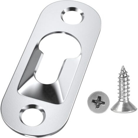30er-packung Schlüssellochhaken – Verzinktes Metall – 43 X 16 Mm – 60 Schrauben Inklusive – Sicheres Aufhängen Von Bilderrahmen