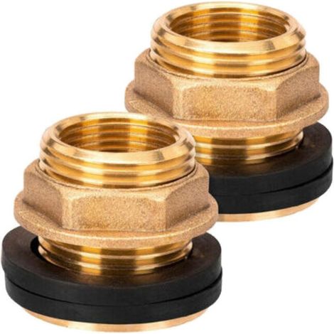 Set Mit 2 3/4"-messingfittings Für Regenwassertanks – Gummidichtung – Einfache Montage Und Zuverlässige Abdichtung