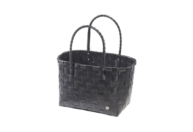 Kobolo Shopper Einkaufstasche NOIR XXL aus PE mit PU Henkeln (1 Stück)