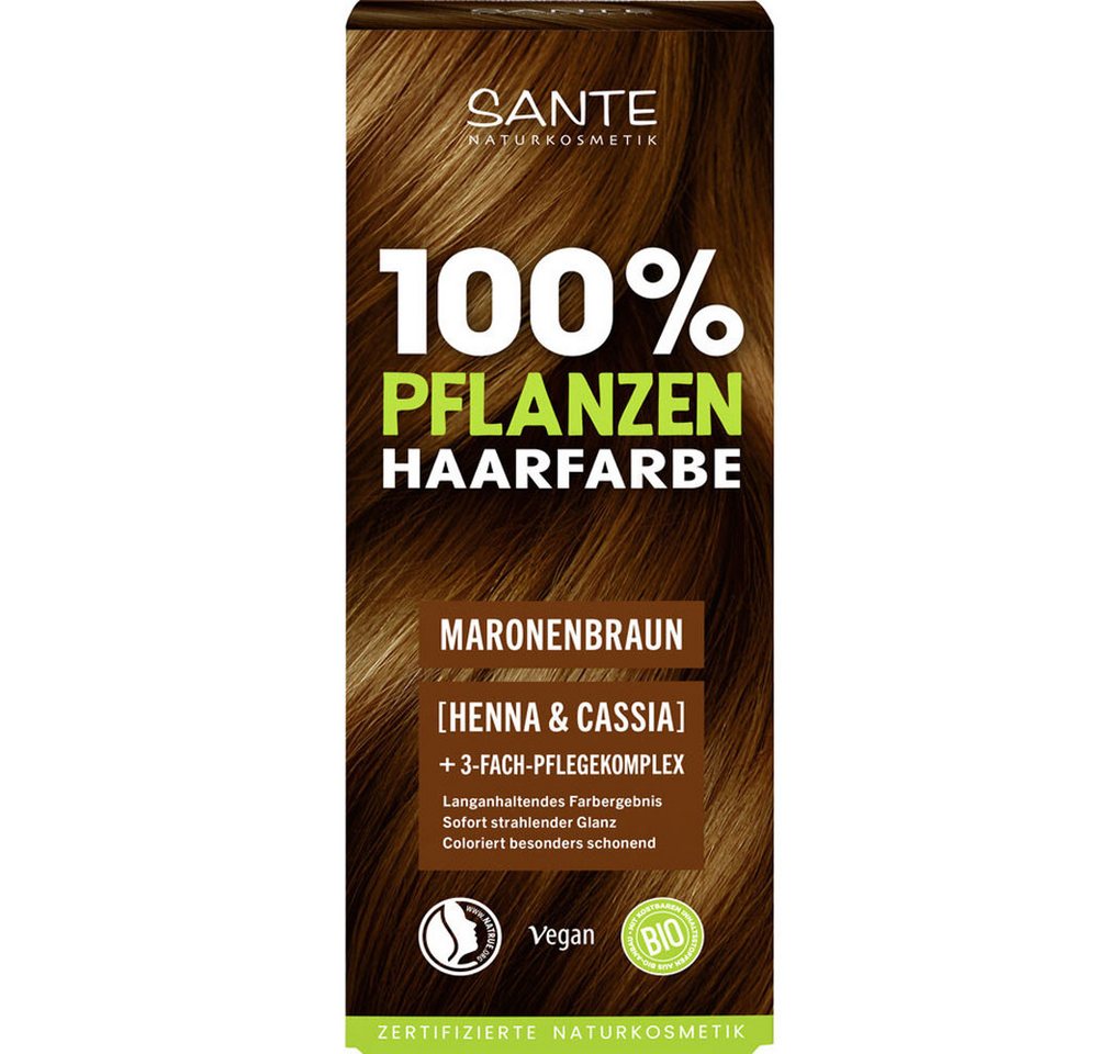 SANTE Haarfarbe Pflanzen MARONENBRAUN, Braun, 100 g Bild 2