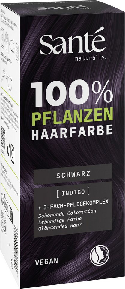 SANTE Haarfarbe Pflanzen SCHWARZ, Schwarz, 100 g Bild 2