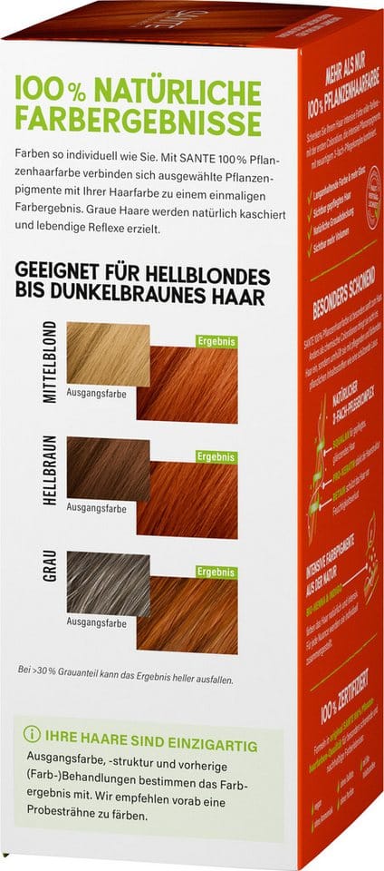 SANTE Haarfarbe Pflanzen NATURROT, 100 g