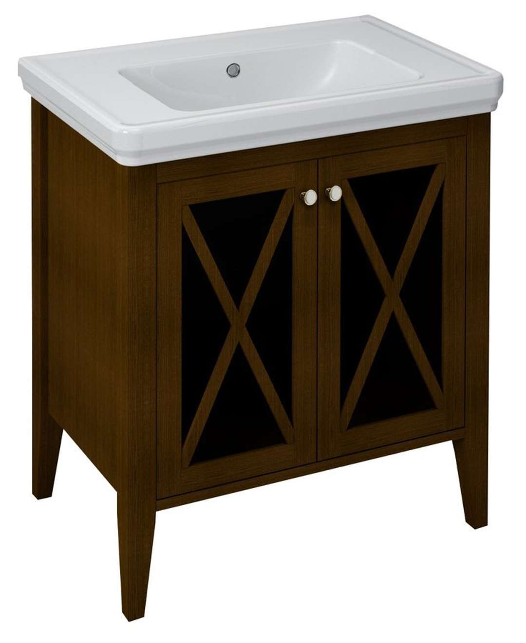 Sapho Cross - Waschtischunterschrank 70x81x47 Cm, 2 Türen, Buche Cr375
