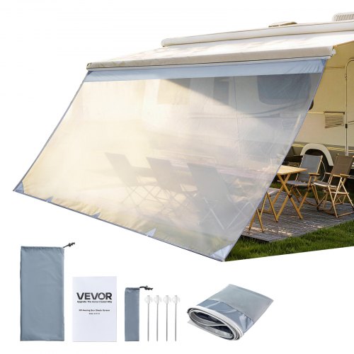 Sonnenschutz (2 X 4,3 M) Für Markisen (4,5 M), Markisen-vorderwand Aus Polyester-netzgewebe, Doppelt Genähter & Atmungsaktiver Sichtschutz Für Wohnmobil, Camping & Wohnwagen