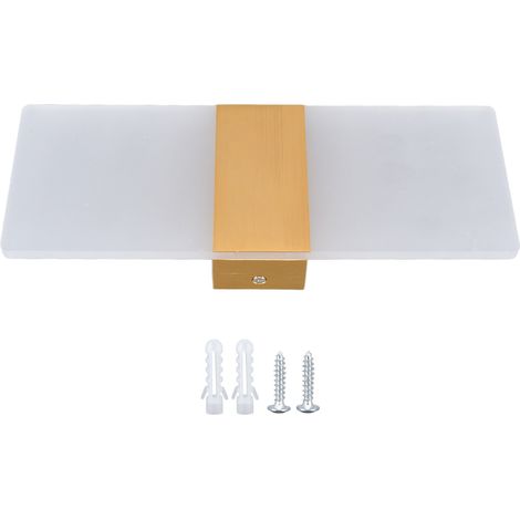 6-w-led-wandleuchte Aus Acryl, 360°-beleuchtung, Hohe Helligkeit, Nach Oben Und Unten Gerichtete Beleuchtung Für Schlafzimmer Und Esszimmer, 90–265 V, Gold