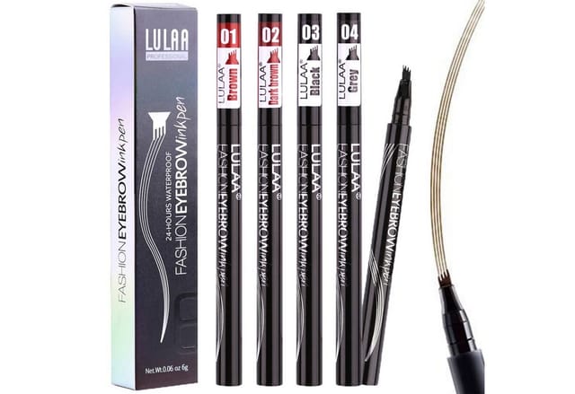 P-Beauty Cosmetic Accessories Augenbrauen-Stift 3D Tattoo Augenbrauen Stift Microblading 24H Wasserfest in 4 Farben, Nicht an Tieren getestet, Reisegröße, Ohne Duft, Hypoallergen