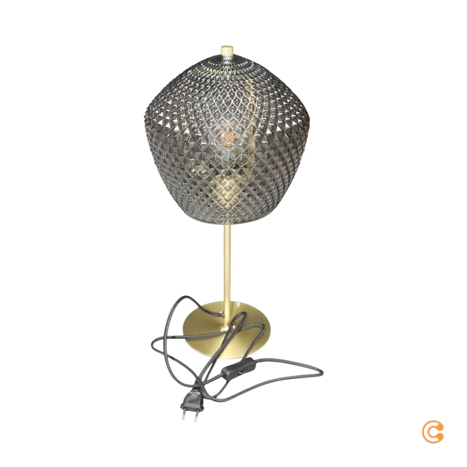 [gebraucht] B-ware Nordlux Tischleuchte Lampe Orbiform Glas Rauchgrau Transparent Schalter E27977