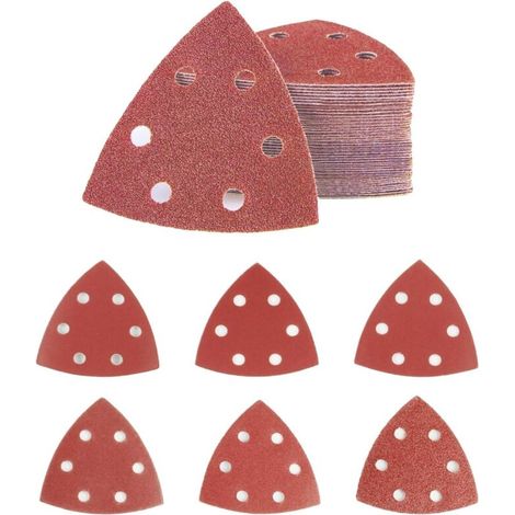 60 Schleifpads Für Schleifmaschinen, Schleifdreiecke, Schleifscheiben, Schleifpapier Für Holz, Klettverschlüsse Für Bosch Delta, Körnungen 60/120/180/240/320/400
