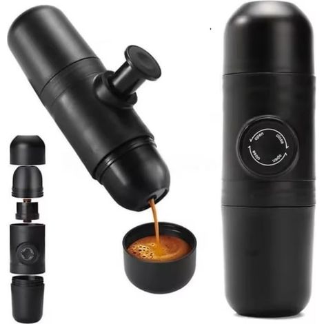 Universelle Mini-kaffeemaschine Für Unterwegs – Manuelle Espressomaschine – Einfache Bedienung Und Reinigung – 1 Tasse In 30 Sekunden
