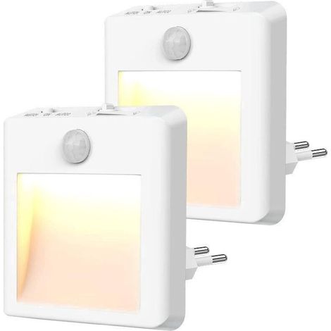 Nachtlicht Mit Bewegungssensor, Stufenlos Dimmbar, Timer, Led-infrarot-smart-licht (2 Stück)