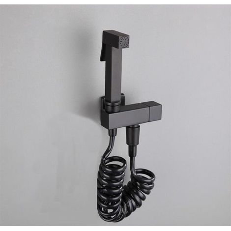 Bidet-handbrause (schwarz) - Wand-bidet Mit Messing-bidet-sprühkopf Und Kaltwasseranschluss