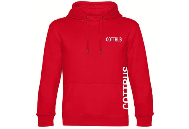 multifanshop Kapuzensweatshirt Cottbus - Brust & Seite - Hoodie