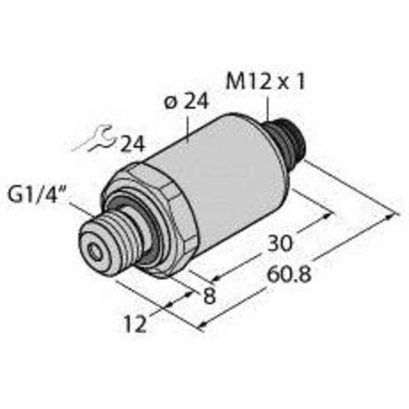 [neuwertig] B-ware Turck Drucktransmitter Drucksensor Pt40r-2004-u1-h1144 Spannungsausgang M12x1