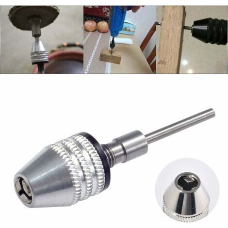 Fenoplasticaulisem Schlüsselloser Mini-3-backen-schraubendreheradapter Mit Schnellwechselsystem Für 2,35 Mm Rundschaft, 0,3–3,4 Mm Zylinderschaft, Bohrer Und Fräser Für Die Mikrofertigung Oder Industr