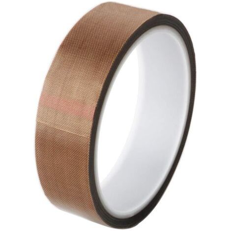 Fenoplastica Hochtemperaturklebeband, Ptfe-klebeband, Teflonband, Ptfe-beschichtetes Glasfaserband, 25 Mm X 10 M