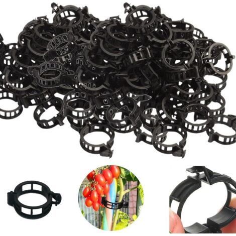 Fenoplastica 200 Stück Tomatenclips Für Pflanzen, Pflanzenstützclips Für Den Garten, Tomatenpflanzenstützclips, Pflanzenstützclips Für Gemüse, Tomaten Und Kletterpflanzen