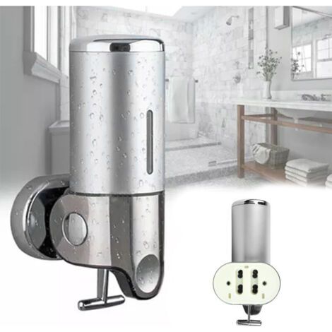 Fenoplastica Silberner Abs-wandseifenspender, Duschgel- Und Conditionerspender, 500ml Reservoir Für Hotels, Restaurants Und Privathaushalte.