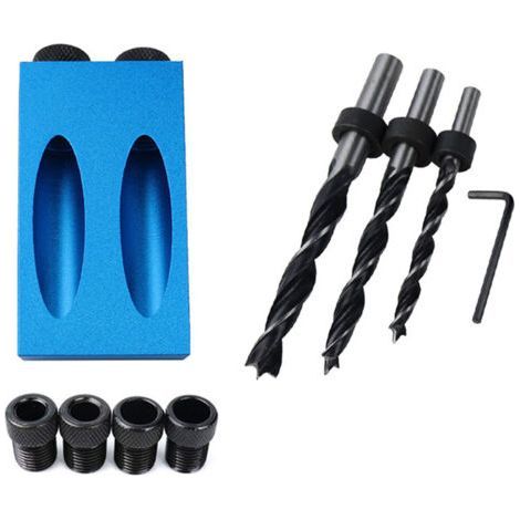 Fenoplastica Taschenlochbohrlehren-set, Austauschbares Bohrführungssystem, 6/8/10 Mm Dübelbohrlehre, Winkelbohrloch-positionierer, Werkzeuge Für Die Holzbearbeitung