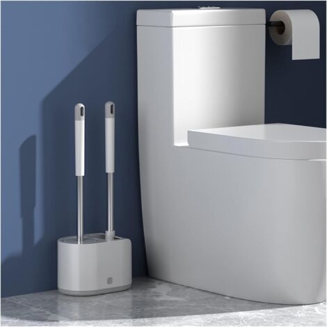 Fenoplastica Wc-bürstenhalter Mit Weichen Borsten, Wc-reinigung Ohne Bohren, Gründliche Badreinigung, Wc-bürste, Wc-bürstenhalter