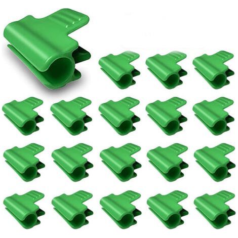 Fenoplastic Set Mit 35 Clips Für Gartengewächshäuser, Clips Für Gartenschattierungsrohre Und 1 Beutel Mit Kordelzug Für Saisonale Pflanzenstützen, Vogelschutznetze, Schattierungsgewebezubehör (15-16 M