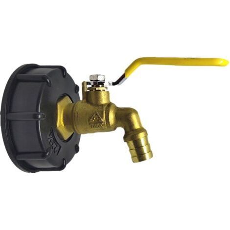 Fenoplastica 3/4" Ibc-tankadapter S60x6 Messingventil-hahnschlauchverbinder Fassanschlussadapter