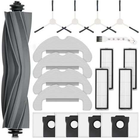 Fenoplastical Set Mit 18 Ersatzteilen Für Den Dreame D10 Plus Gen 2 Saugroboter: 1 Hauptbürste, 4 Filter, 4 Staubbeutel, 4 Reinigungspads, 4 Seitenbürsten, 1 Reinigungsbürste