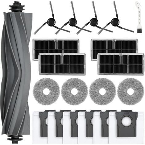 Fenoplastica20 Zubehör Für Dreame X40 Ultra Complete / X40 Master / L40 Ultra Saugroboter. 1 Hauptbürste, 4 Hepa-filter, 4 Tücher, 6 Staubbeutel, 4 Seitenbürsten, 1 Reinigungsbürste