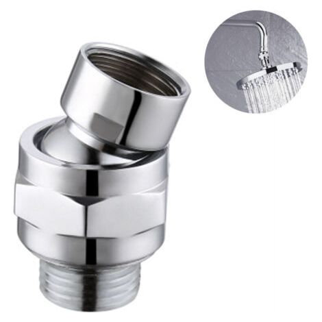 Fenoplastica Universal-duschanschluss Mit Drehgelenk, Verstellbarem Auszieharm Und Schwenkbarem Duschkopf – Oberfläche In Gebürstetem Nickel