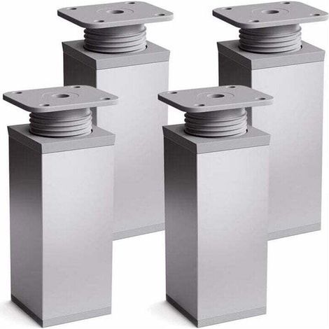 Fenoplastica1 Set Mit 4 Möbelfüßen, Xu, Höhe: 100 Mm (+100 Mm) Verstellbar, Winkelform: 40 X 40 Mm - Kzq