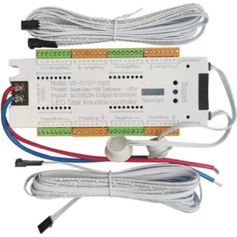 Automatisches Led-treppenbeleuchtungs-controller-set Mit 32 Kanälen, Bewegungsmelder Und 12v/24v-flexstreifen