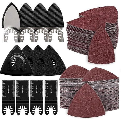 162-teiliges Oszillationswerkzeug-set: Schleifpads, 4 Dreieckige Schleifpads, 4 Fingerschleifpads Und 4 Multifunktionsklingen.