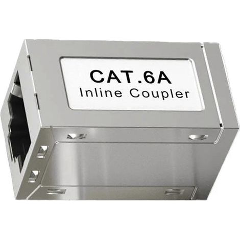 Geschirmter Cat6a Rj45-inline-ethernet-koppler (buchse-buchse)