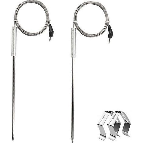 Set Mit 2 Fleischthermometern Für Thermopro Tp20 Tp17, Mit 2 Befestigungsclips Für Grillthermometer