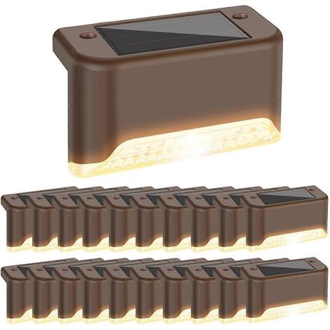 Solar-terrassenleuchten, Wasserdichte Led-solarleuchten Für Außentreppen, Solar-zaunleuchten, Dekorative Leuchten Für Gartengeländer (20 Stück)