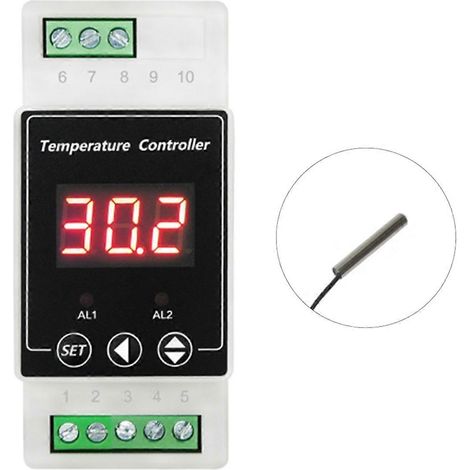 Led-thermostat Für Din-schiene, 2-wege-relais Dc 8–24 V, Steuerung C