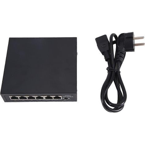 6-port-poe-switch (100 Mbit/s), 4 Poe-ports + 2 Uplinks Für Ip-kameras, Eu-stecker