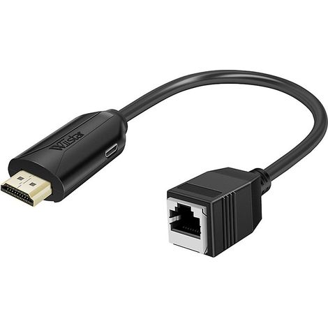 Hdmi-kompatibles Ethernet-kabel Mit Integrierter Hdmi-rj45 Tx/rx-verlängerung (stecker Und Buchse)