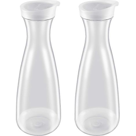 Set Mit 2 Kunststoff-wasserkanistern À 1,6 L Mit Weißen Klappdeckeln – Lebensmittelecht