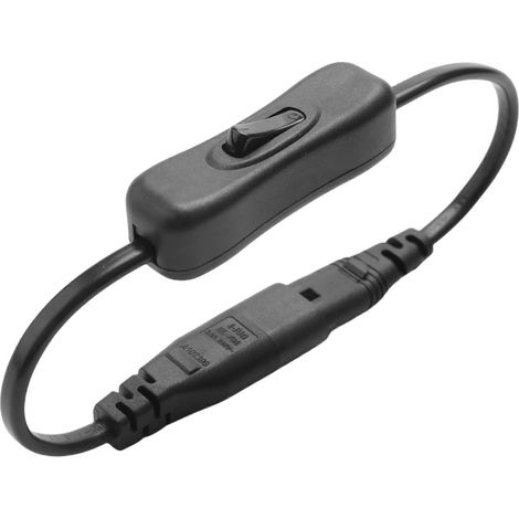 Stromverlängerungskabel, Iec320 C7 Auf C8 Adapter Mit Schalter Und "8"-schnittstelle.