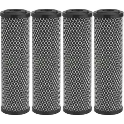 Set Mit 4 Aktivkohle-wasserfiltern, 25 Cm (10 Zoll) Zur Entfernung Von Ablagerungen, Geschmacks- Und Geruchsstoffen.