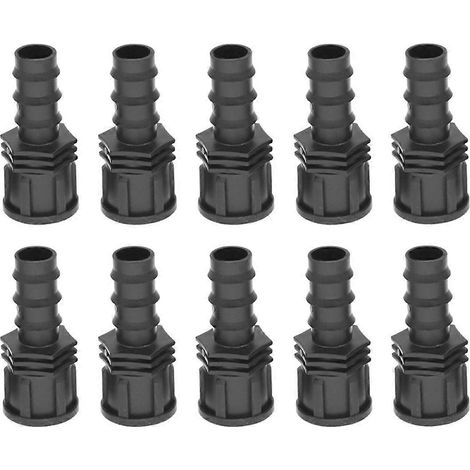 1/2"-außen-/innengewindeanschluss Für Gartenschlauch, 20 Mm Widerhakenende, Kunststoff, Für Bewässerungsschlauch.