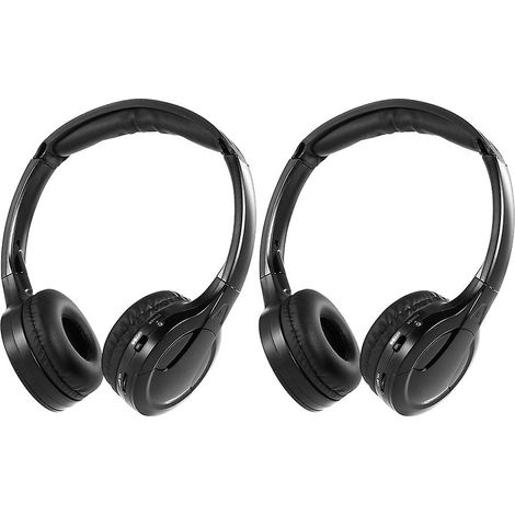 Set Mit 2 Infrarot-funkkopfhörern Für Auto-dvd-player, Videokopfstützen, Over-ear-kopfhörer.