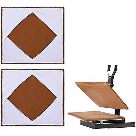 Set Mit 2 Schutzhüllen Für Heizplatten, Für Heizpressen, Weiß.