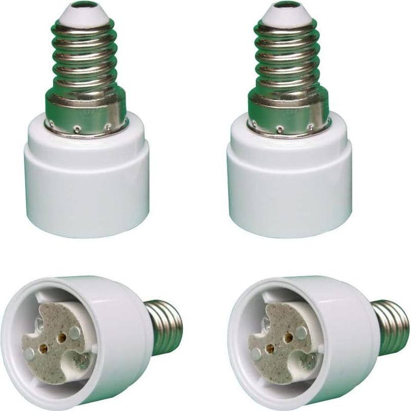 4er-set Sockeladapter Von E14 Auf G4, Mr16, Gu5.3 Und Gu4 Für Led- Oder Halogenlampen