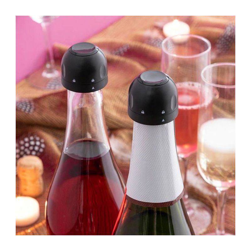 Champagnerkorken, 2er-pack, Schwarz