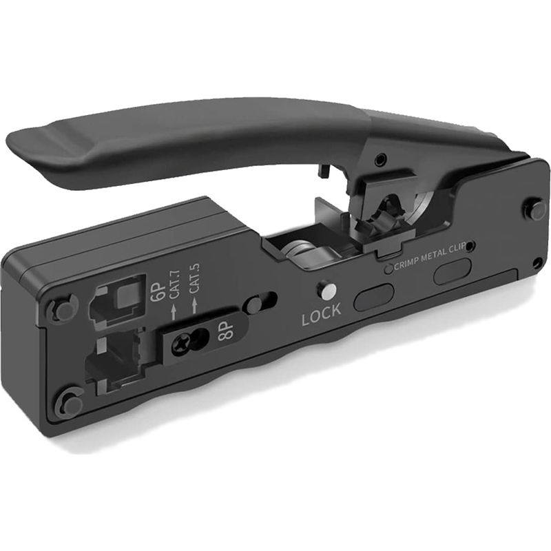 Crimpzange Für Rj45-stecker, Netzwerkstecker Cat5/cat5e/cat6/cat6a/cat7, Zum Crimpen Von Rj45-netzwerksteckern Und Rj11-telefonbuchsen